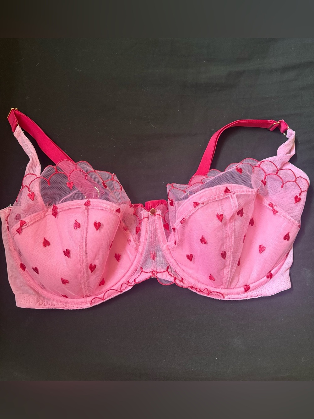 Bra with hearts